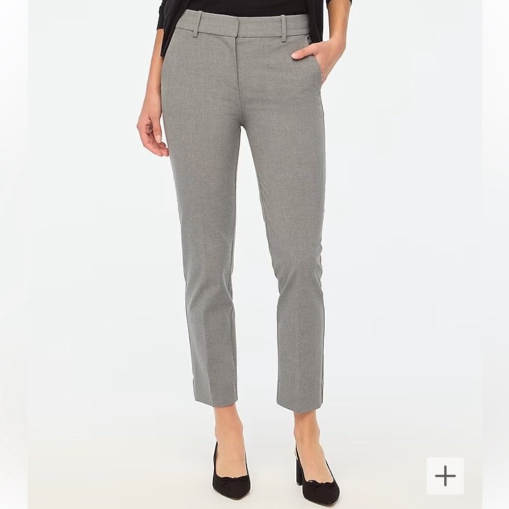J. CREW Women's EUC‎ Ruby Crop Pant Gray Twill Ankle Pants | Size 14
